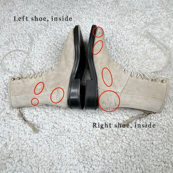 NEW AllSaints Misty Lace Up Combat Boots. Suede Leather Ankle. Taupe. 36. US 6 - Picture 5 of 16